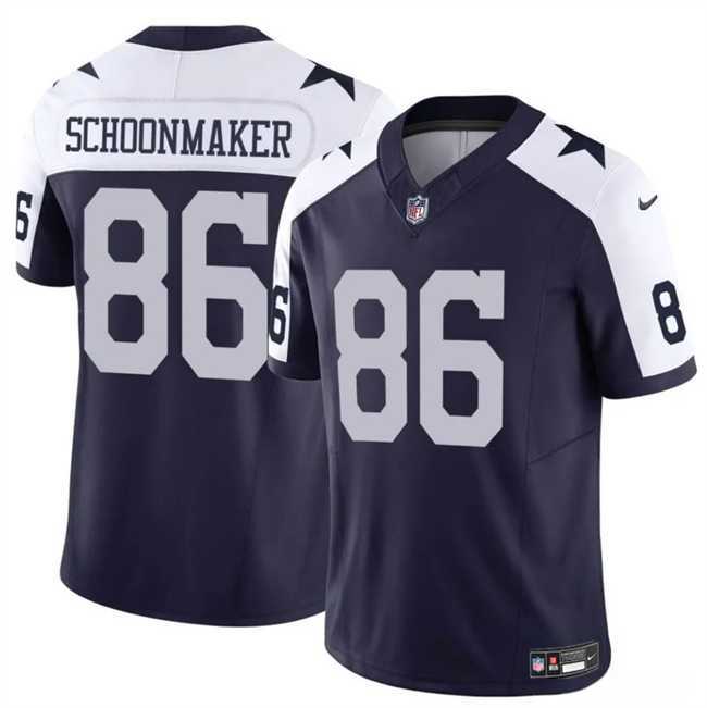 Men & Women & Youth Dallas Cowboys #86 Luke Schoonmaker Navy White Thanksgiving Vapor Untouchable Limited Stitched Jersey->dallas cowboys->NFL Jersey